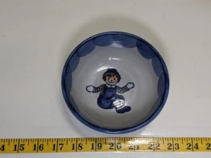 Louisville Steingut Jonathan Kind Schale handbemalt blau Puppendesign  - Bild 1 von 4