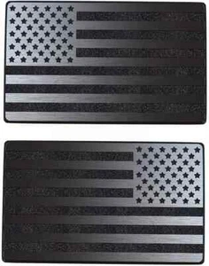 Calcomanía automática negra con imán bandera americana para autos camiones 2 piezas adelante y reversa - Imagen 1 de 4