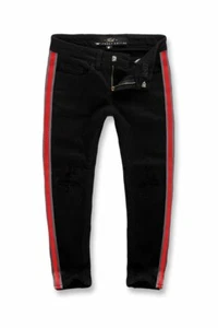 New Jordan Craig KIDS F1 STRIPED DENIM (JET BLACK) Destroyed Size 5 Brand New! - Picture 1 of 2
