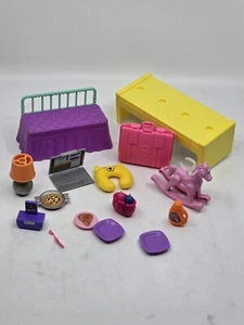 Barbie Doll Mattel Accessory Lot Bed Table Daybed Laptop Lamp + - Picture 1 of 7