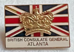 SEHR SELTENES BRITISCHES GENERALKONSULAT ATLANTA LIMITIERTE NR. 220/1000 1996 PIN BADGE - Bild 1 von 4