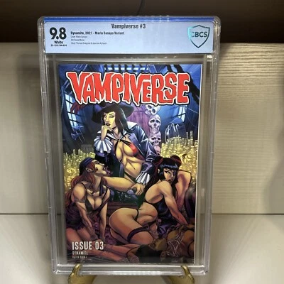 VAMPIVERSE #3 (2021) CBCS 9.8 Maria Sanapo  Variant White Pages A9 - Image 1 of 4