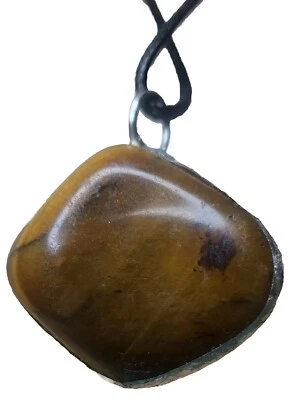 Tigers Eye Handmade Pendant On 50cm Waxed Leather Cord! - Image 1 of 4