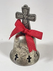 VINTAGE CHRISTMAS 1998 STERLING SILVER PLATED BELL 4 INCH TALL ** - Picture 1 of 4