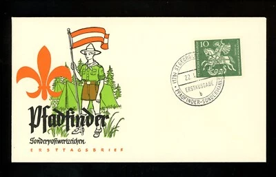 Postal History Germany FDC #823 St. George Boy Scouts scouting 1961 - Image 1 of 2