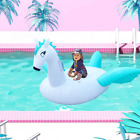 Inflatable Pool Floats for s or Kids Pegasus with Wing/flamingo Swiming Toy