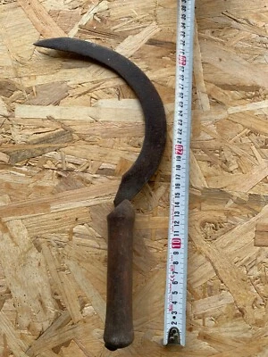 Faucille Outil ancien serpe serpette agricole ferme scie  herboriste jardin (2 - Photo 1/4