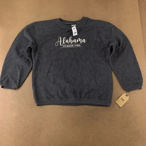 Alabama Crimson Tide MV Sport Men's Size Large Charcoal Corded Sweatshirt NWT - Picture 1 of 11