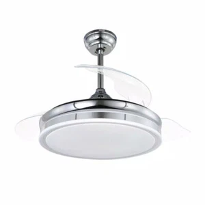 Bella Depot 42 in. LED Chrome Retractable Ceiling Fan w/ Light and Remote - Picture 1 of 5