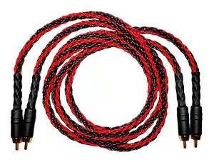 Black Sheep Kable Mars RCA Stereo Interconnect Braided Audio Cable - 1 Meter - Picture 1 of 3