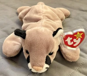 ty BEANIE ORIGINAL BABY Canyon the Mountain Lion Plush w/Errors FREE SHIPN ๐ฆ - Picture 1 of 13