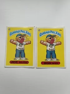1986 Garbage Pail Kids Series 3 Joe Blow 84a & Rod Wad 84b Topps GPK UK - Picture 1 of 2