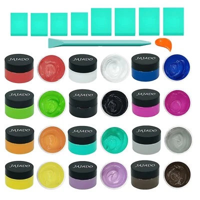 JAJADO 12 frascos pasta tiza juego de pintura, 9 piezas pintura tiza mini enjugadores y ru... Foto 1 de 4