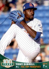 2019 Florida State League Top Prospects #8 Tony Dibrell Alpharetta Georgia Card