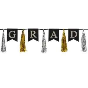 Graduation 6.5-Foot Paper 13" x 6.5' Tassel Streamer Graduation Wall Decoration - Picture 1 of 1