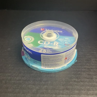 25-Pack Verbatim CD-R 52x Discs in Multi-Colors #98433 - Sealed - Image 1 of 4