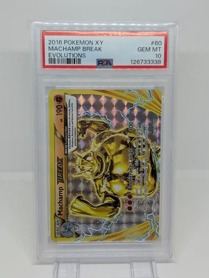 PSA 10 GEM MINT Machamp BREAK 60/108 XY Evolutions Full Art Holo Pokemon Card - Image 1 of 4