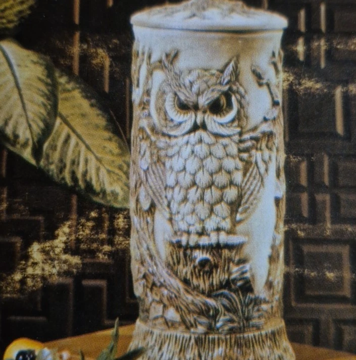 Kentucky 236 Cerámica Deslizante Molde Grande Búho Paraguas Soporte Lámpara Base 17.5 Pulgadas Foto 1 de 4