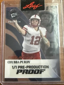 Chubba Purdy 1/1 2024 Leaf Press Pass Premium Acetate Pre-Production Proof - Picture 1 of 3