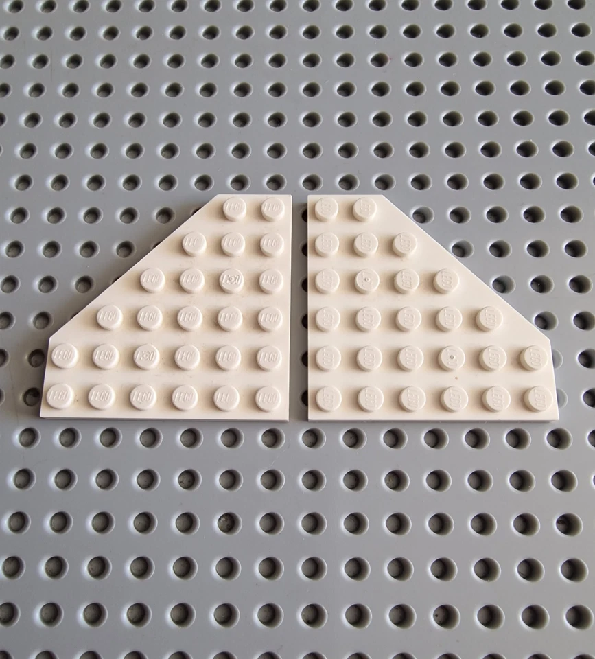 Lego Platte Eckplatte Ecke Flügel 6x6 Wedge 2 Stück Weiß 6106 A163 - Bild 1 von 1
