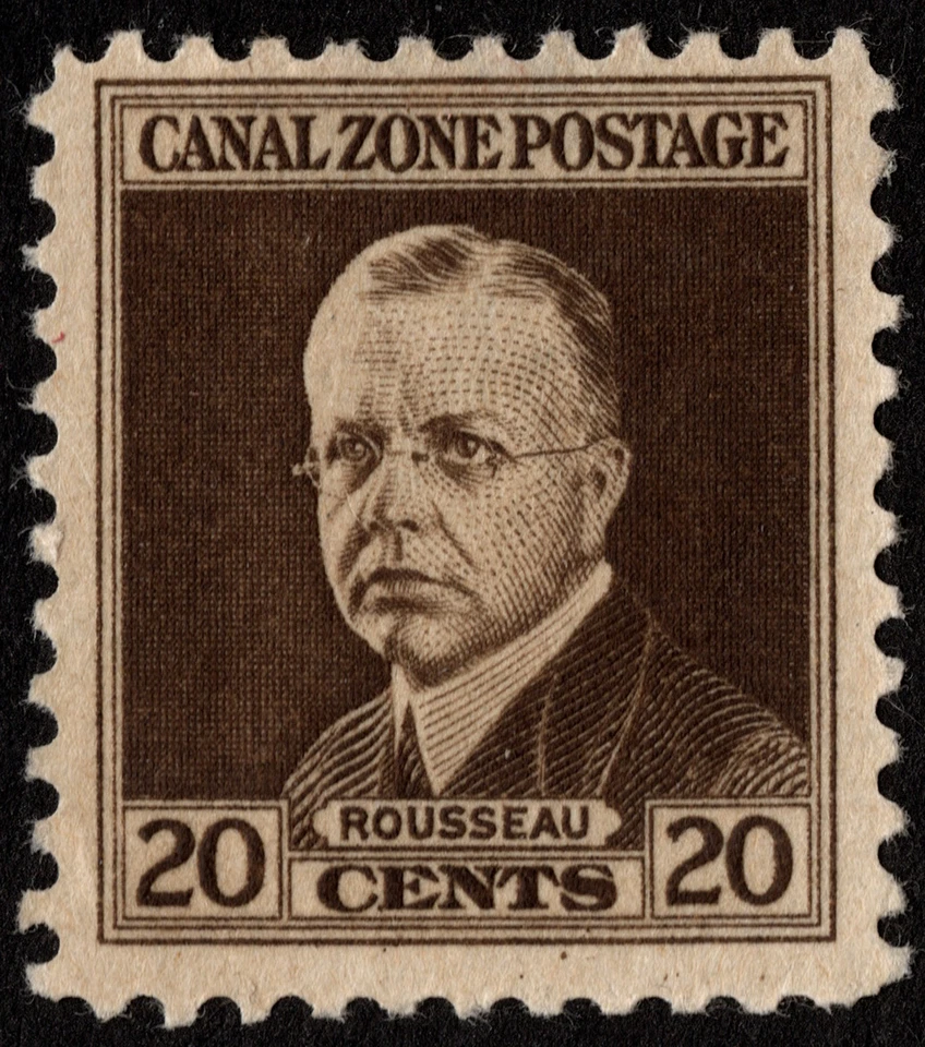 Canal Zone Stamp Scott # 112a Mint F-VF - 20 Cents Admiral Rosseau Wet Printing - Image 1 of 1