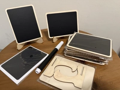 Paquete de 10 mini letreros de pizarra comida buffet boda brunch fiesta catering con soportes Foto 1 de 4