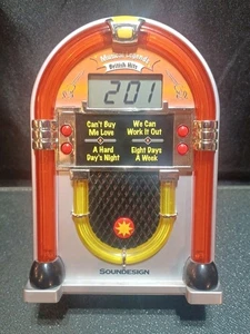Soundesign Musical Legends British Hits Jukebox Alarm Clock 3163B Classics Works - Picture 1 of 10