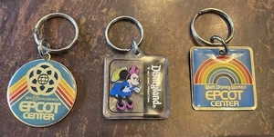 Vintage Old Key Ring Disney Epcot 3 pcs. Key Chain Fob 1960’s Auto Car - Picture 1 of 4