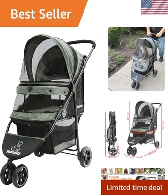 All-Weather Compact Pet Stroller - Comfortable & Safe for Outdoor Excursions - Image 1 of 4