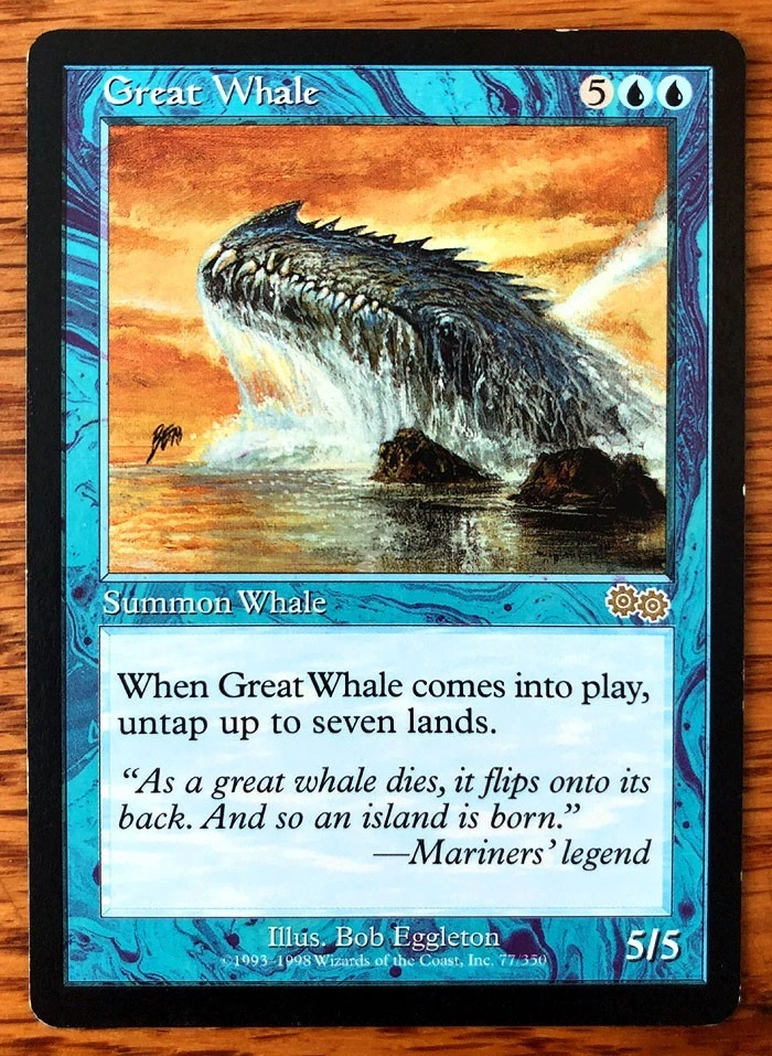 MTG Great Whale - Urza's Saga, English - Image 1 of 1