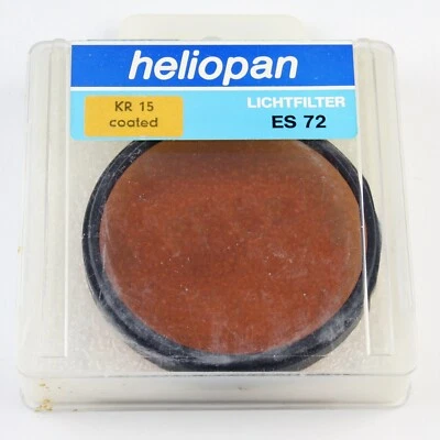 Filtro de conversión de color Heliopan Coated ES 72 mm KR 15 (85B) nuevo stock antiguo Foto 1 de 2