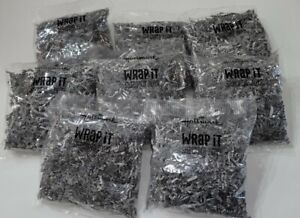 Packing Supplies Crinkle Paper Shredded Gray Silver Lot of 8 Hallmark Wrap It  