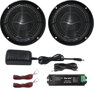 Herdio 6.5 Inch Marine Audio Bluetooth Speakers 2 Way 120W Boat Speakers1 Pair - Picture 1 of 29