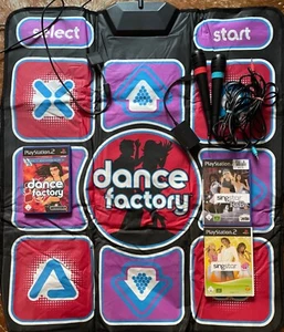 PS2 Original SingStar Mikrofon/Doppelpack+USB Adapter+Tanzmatte + 3 Games - Bild 1 von 3