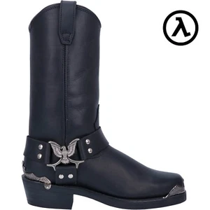 DINGO CHOPPER 12" HARNESS LEATHER WESTERN COWBOY BIKER BOOTS DI19053 - ALL SIZES - Picture 1 of 7