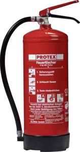 Protex Feuerlöscher PD 6 Pulver 6 kg ABC-Pulver inkl Halterung Dauerdrucklöscher - Bild 1 von 2