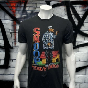Neu ohne Etikett Snoop Doggy Dogg schwarz Grafik T-Shirt 90er Rap Musik Joe Cool Größe MD - Bild 1 von 8
