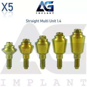 5 gerade Mehrfacheinheit 1,4 Prothese Systerm Abutments Sechseck 2,42 mm - Bild 1 von 5