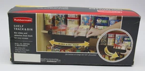 RUBBERMAID Sliding Shelf Track & Bin for Wood & Wire Shelving 9.25 x 3.71 x 2.25 - Picture 1 of 16