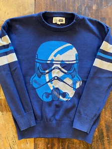 Gap Kids Star Wars Storm Trooper Blue Knit Sweater Size L - Picture 1 of 3