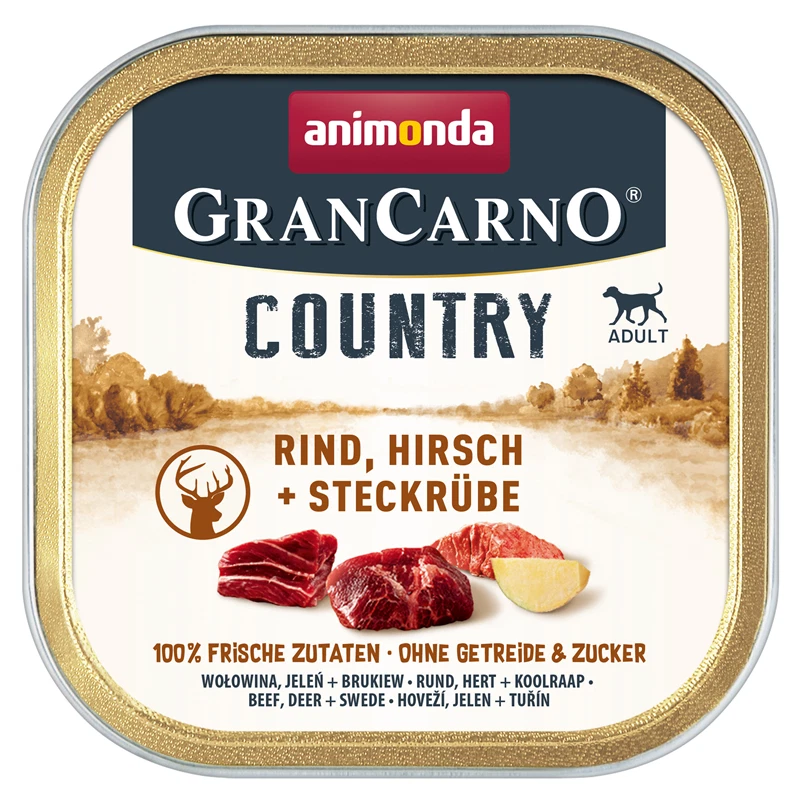 Animonda GranCarno Country Adult Rind Hirsch & Steckrübe | 22x 150g