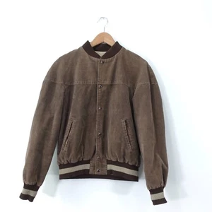 VINTAGE Brittania Jacket YOUTH Boy Large Corduroy Bomber Varsity MOD 90s 80s - Picture 1 of 16