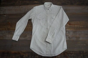 Vintage Ruddock Extra Long Tail Western Shirt Mens 15.5x33 Striped Long Sleeve - Picture 1 of 22