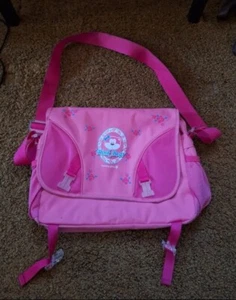 Vintage Japanese Kawaii Cute Pink Morning Glory Bear Messenger Crossbody Bag - Picture 1 of 6