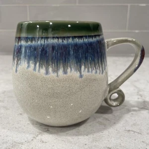 Meritage Green Blue Cream Mt Lexington Stoneware Ceramic 20oz Stoneware Mug NEW - Picture 1 of 5
