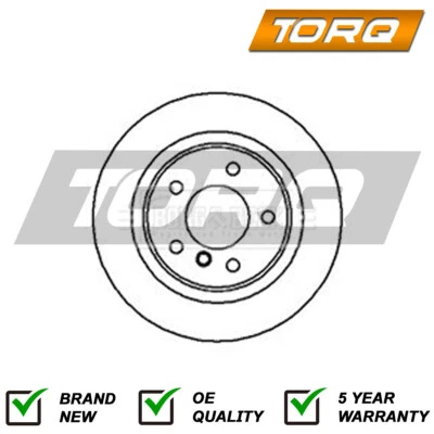 1x Brake Disc Rear Torq Fits BMW 3 Series 1998-2007 1.8 2.0 D TD 2.5 2.8 - Image 1 of 4