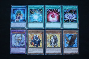 Kristalltier Deckset (Regenbogenüberdrache, Bernsteinmammut, Topastiger, Leuchtfeuer) - Bild 1 von 1