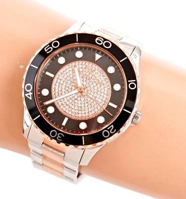 Orologio Michael Kors Da Donna Orologio Da Polso MK6960 RUNWAY Bicolore Nuovo - Immagine 1 di 4