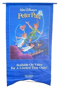 Vintage Walt Disney Peter Pan verfügbar auf Video Banner 37 "x 20" - Bild 1 von 6