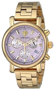 Versace Women's VLB100014 Day Glam Chronograph Rose Gold IP Steel Date Watch - Picture 1 of 10